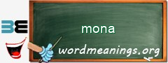 WordMeaning blackboard for mona